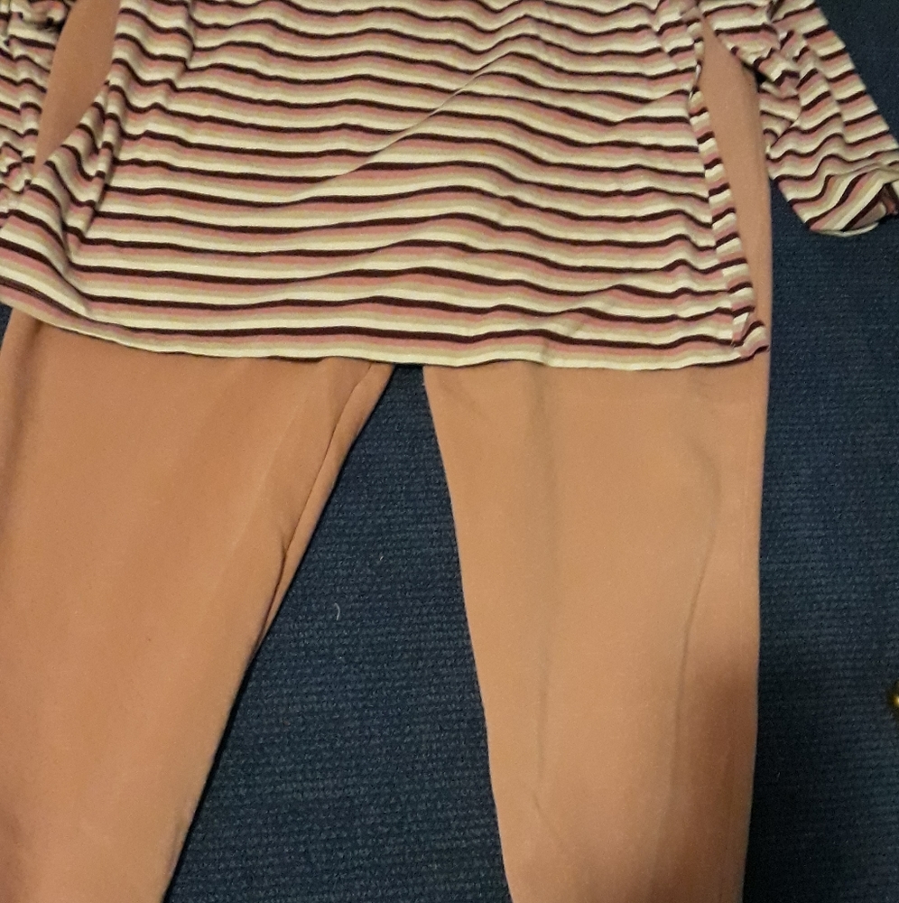 Pants and shirts set with a free pair of sandals.